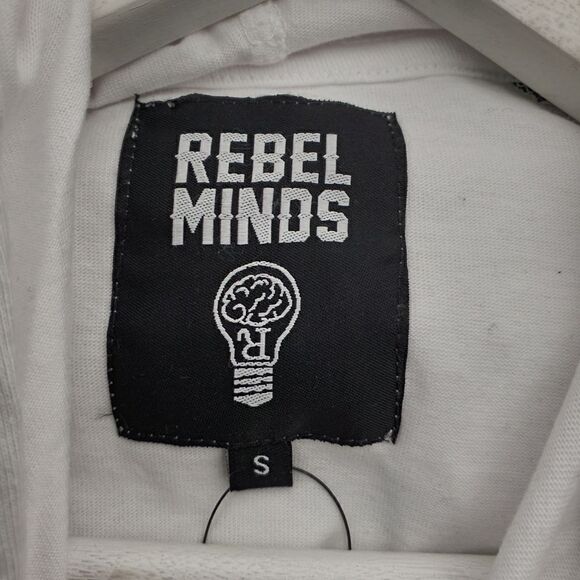 Rebel minds Mens Sz Small Malcolm x Martin luther king hoodie S/S white - Picture 7 of 10